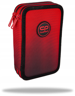 Dvojitý skladací peračník s výbavou CoolPack F066756 Jumper 2 Gradient červeno-čierna